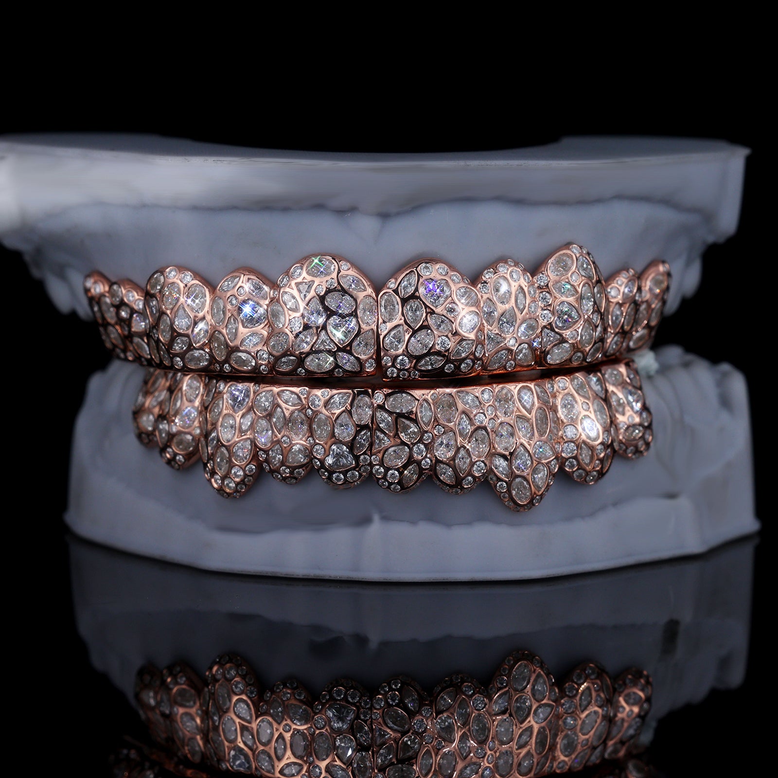 Rose Gold Diamond Grillz — Bold Elegance, Personalized