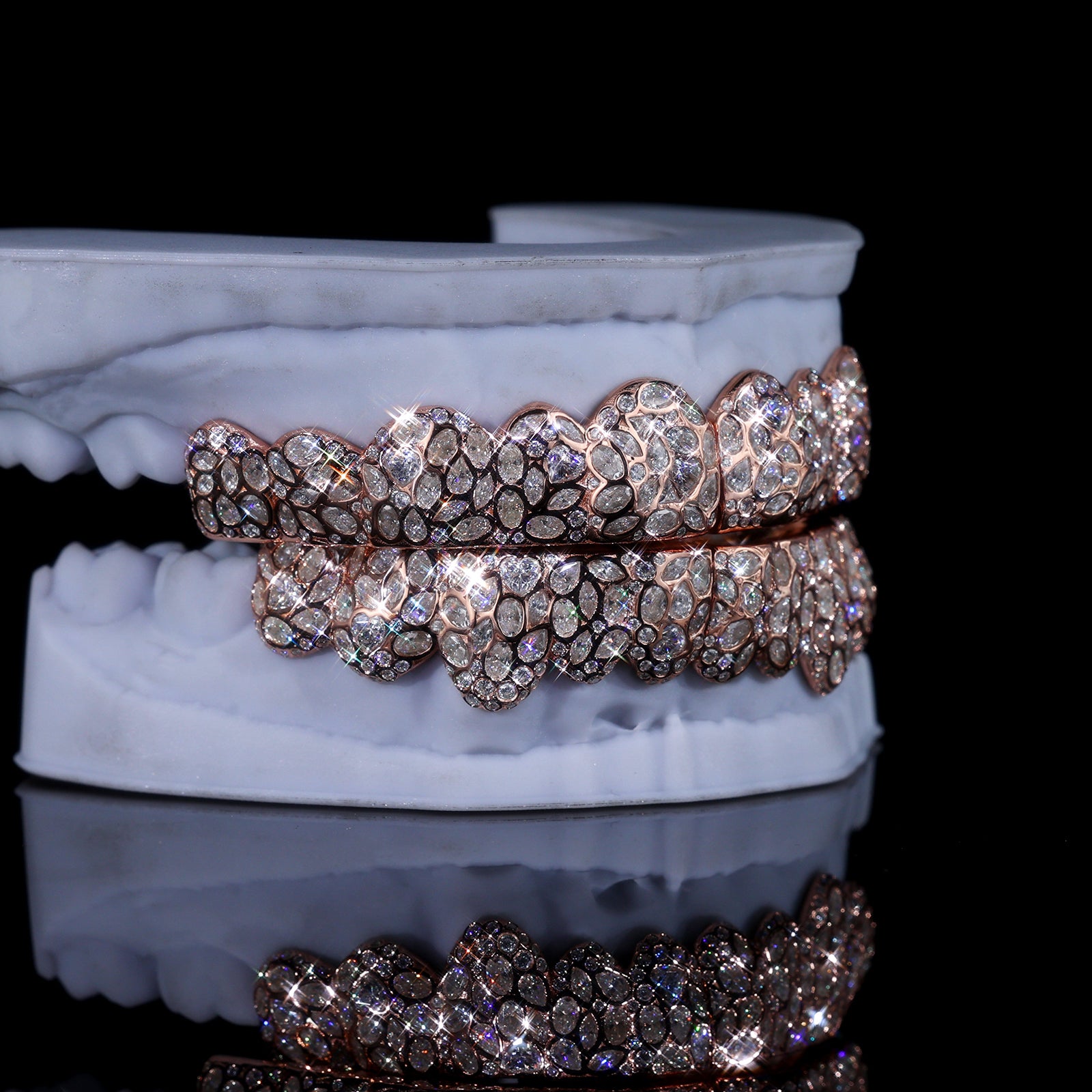Rose Gold Diamond Grillz — Bold Elegance, Personalized