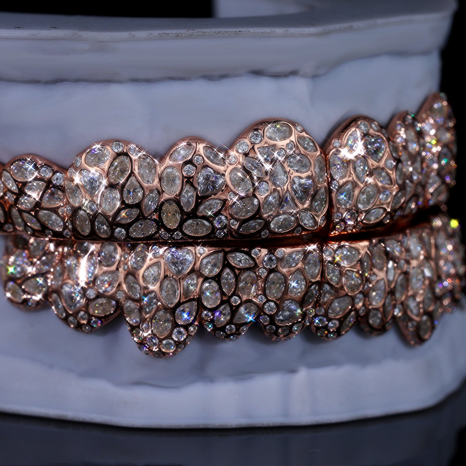 Rose Gold Diamond Grillz — Bold Elegance, Personalized