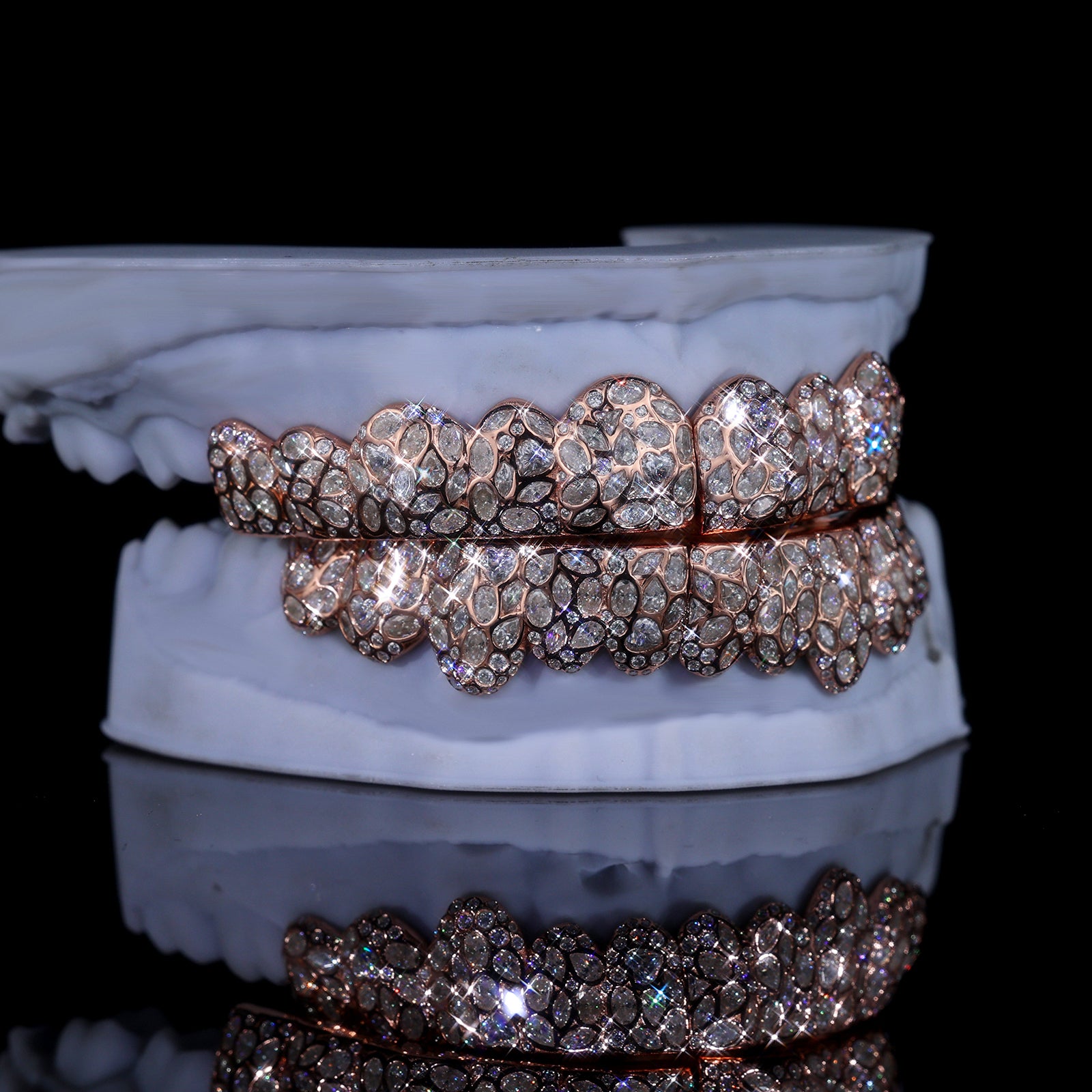 Rose Gold Diamond Grillz — Bold Elegance, Personalized