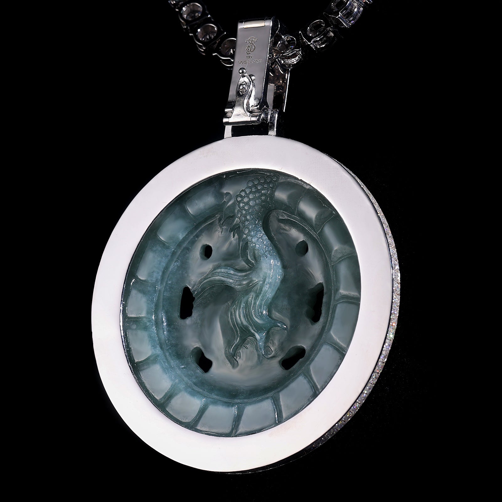 Round Jade Circle Pendant