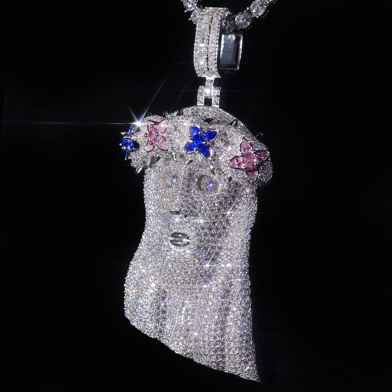 Diamond Jesus Pendant