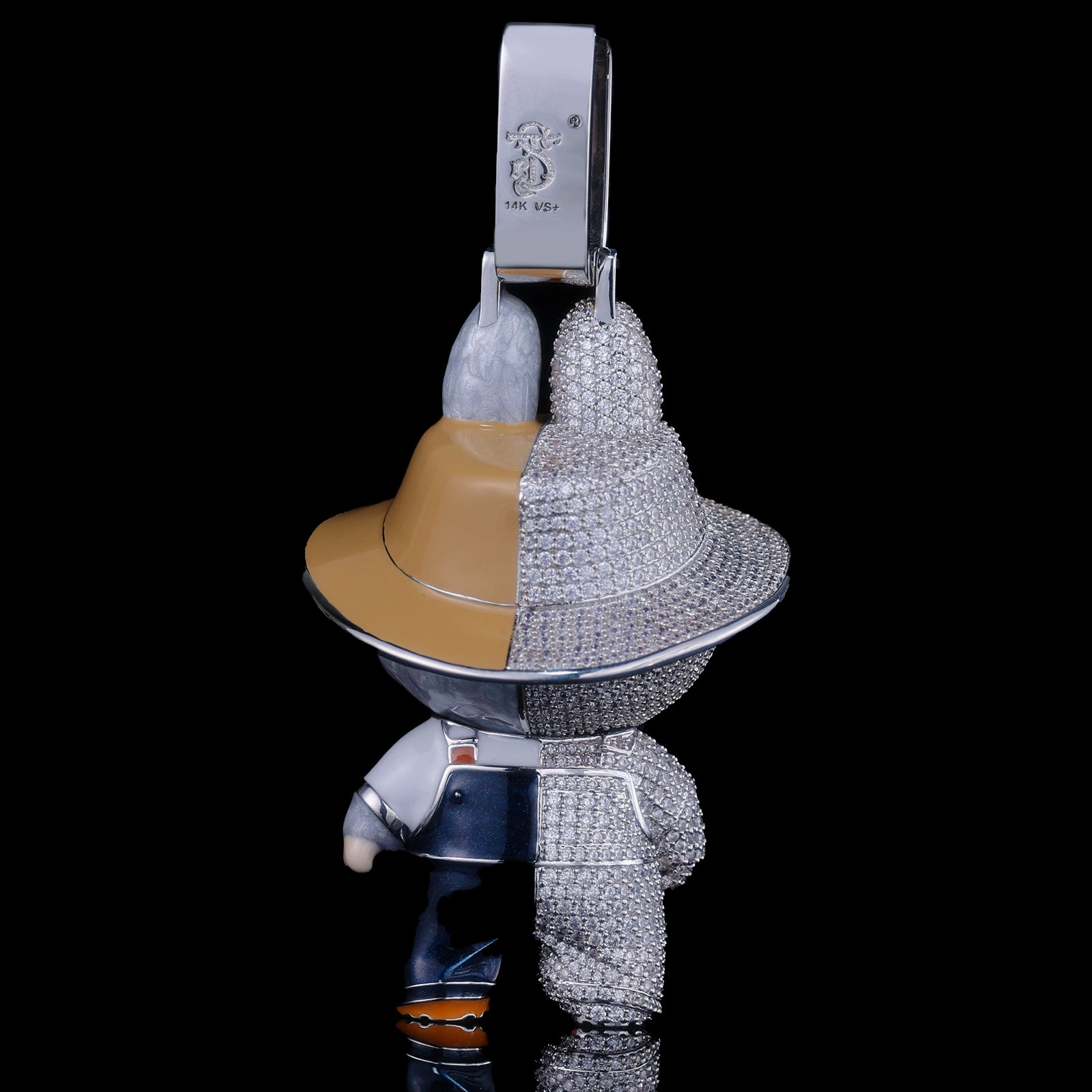 Iced Out Labubu Pendant
