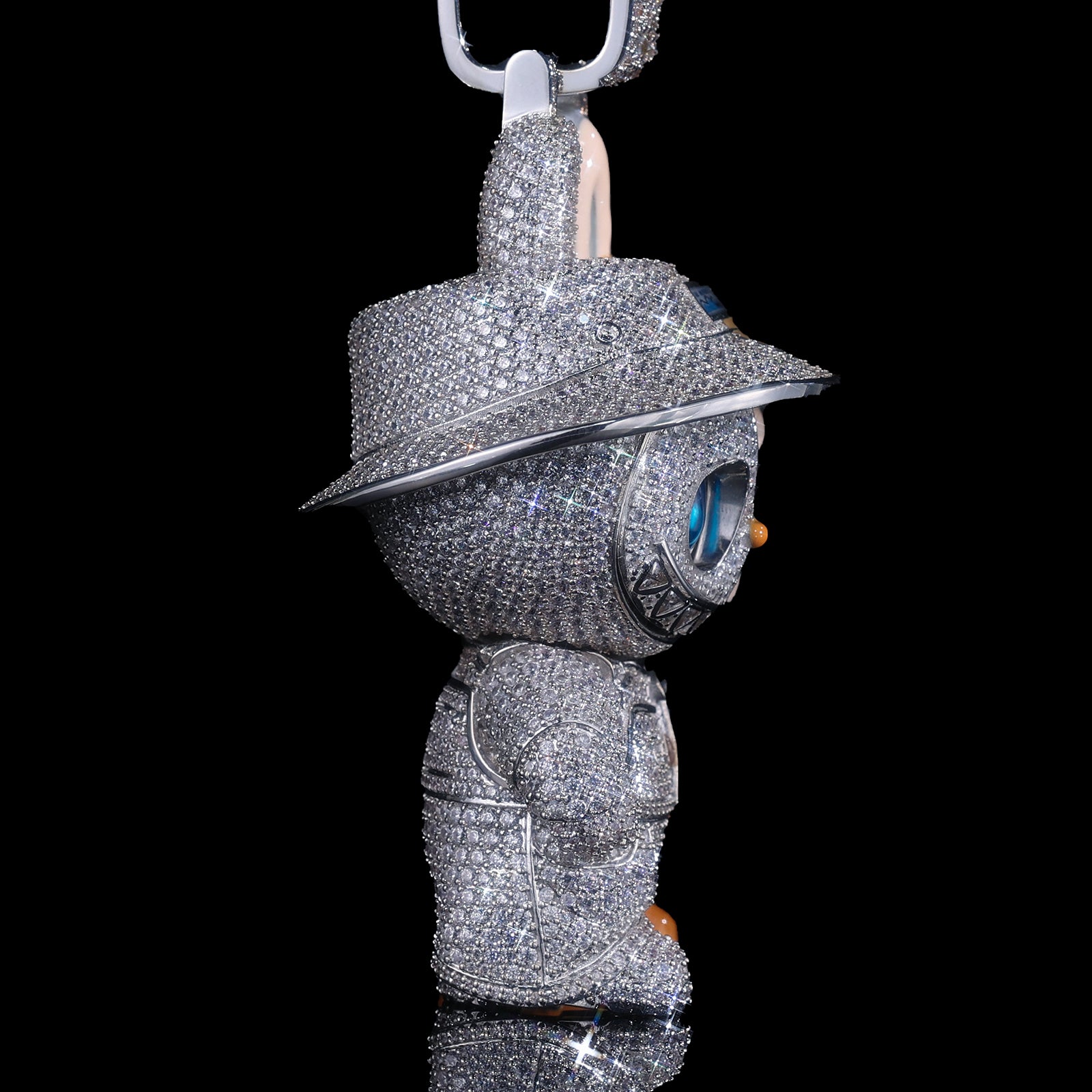 Iced Out Labubu Pendant