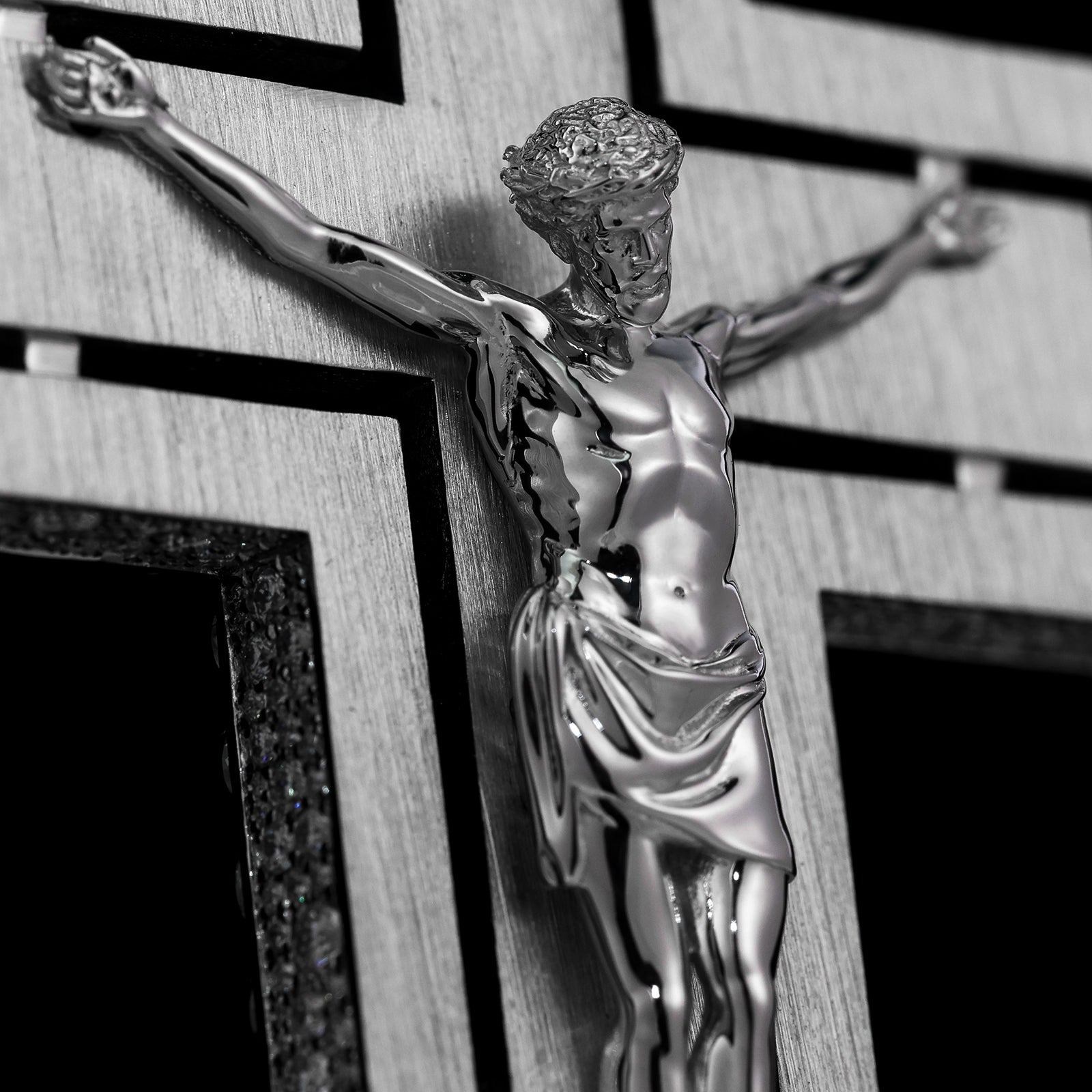 THE FLIGHT CROSS 4 Inch Iced Out Diamond Pendant