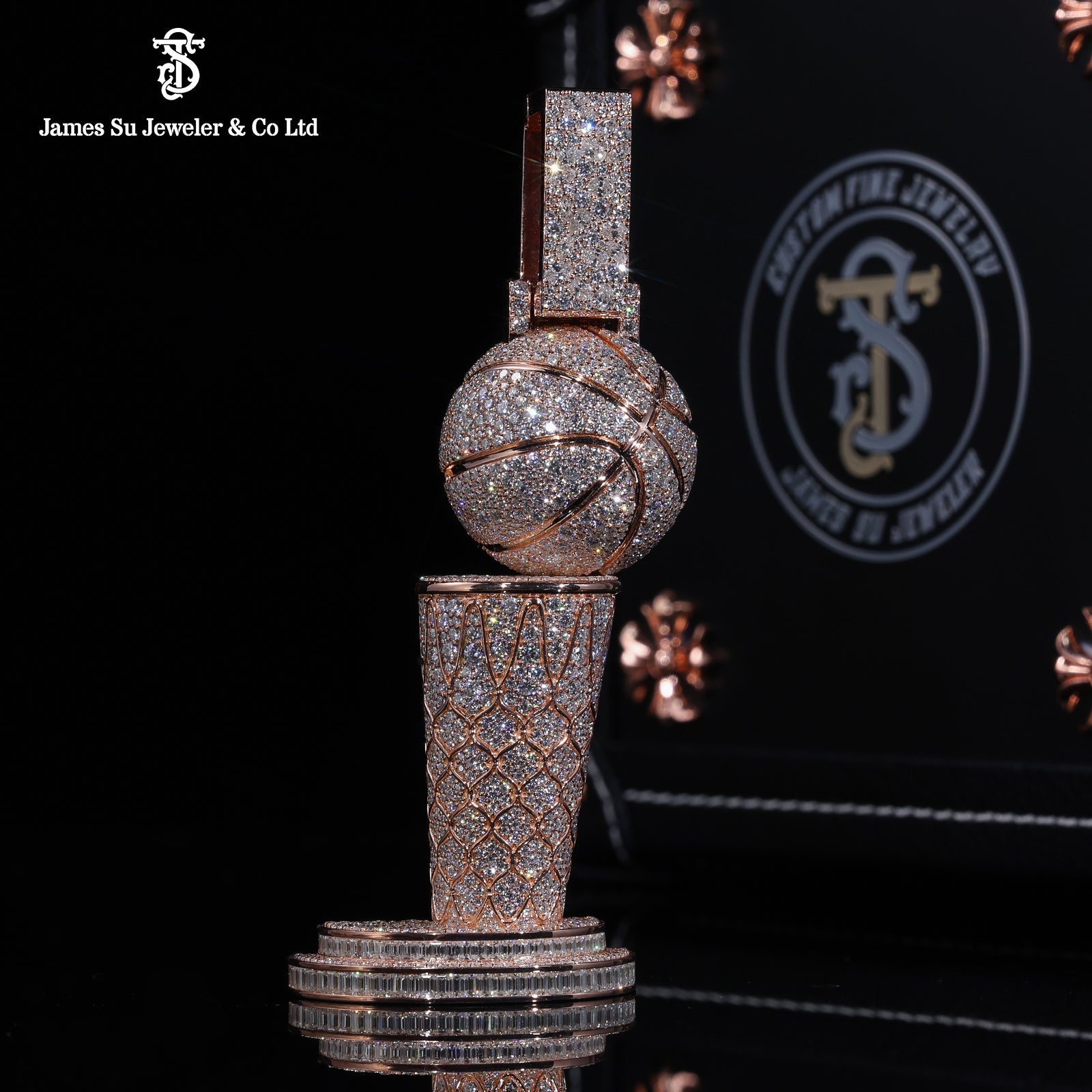 Rose Gold Championship Trophy Pendant