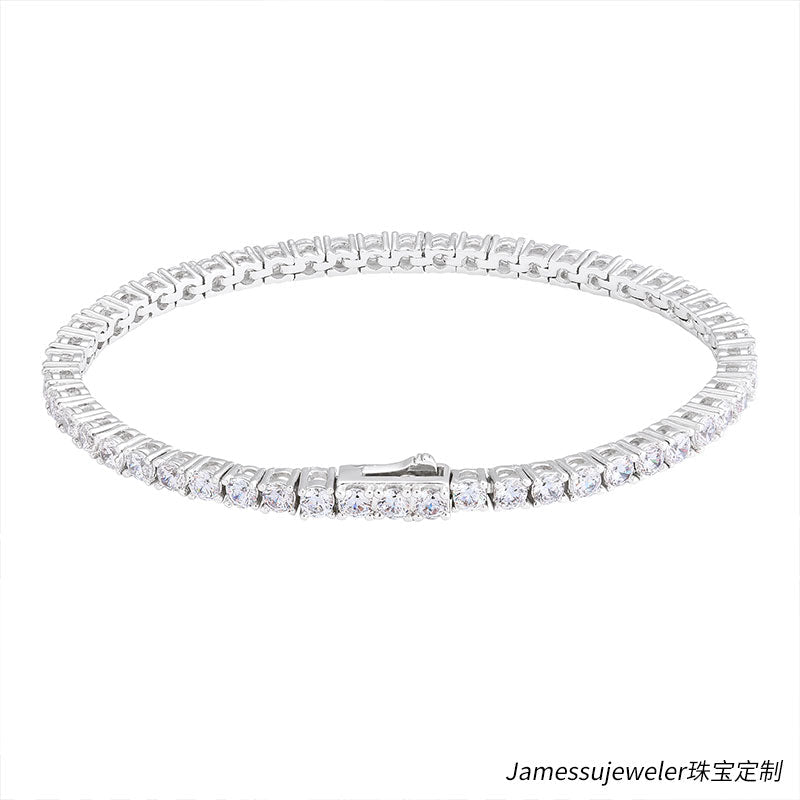 Wholesale 3mm/4mm/5mm Tennis Chain Brass Hip Hop Jewelry