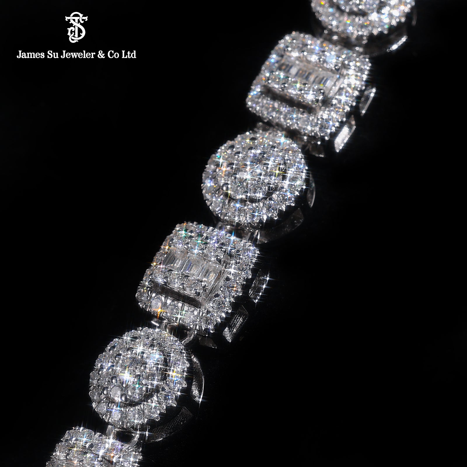 Micro Pave Natural Diamond Tennis Necklace