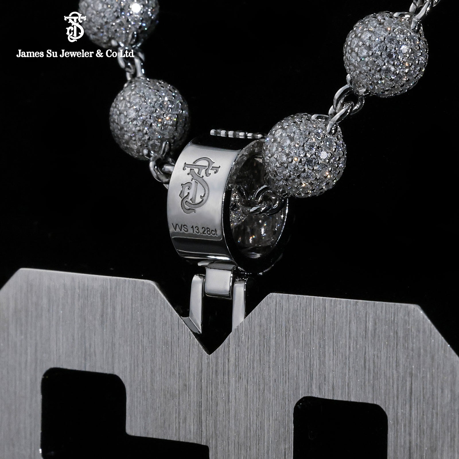 Diamond “32” Number Pendant