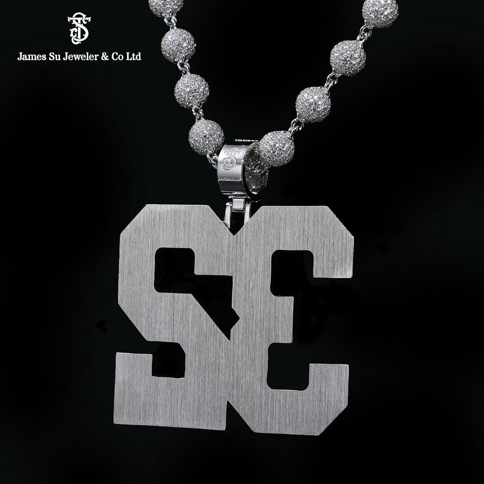 Diamond “32” Number Pendant
