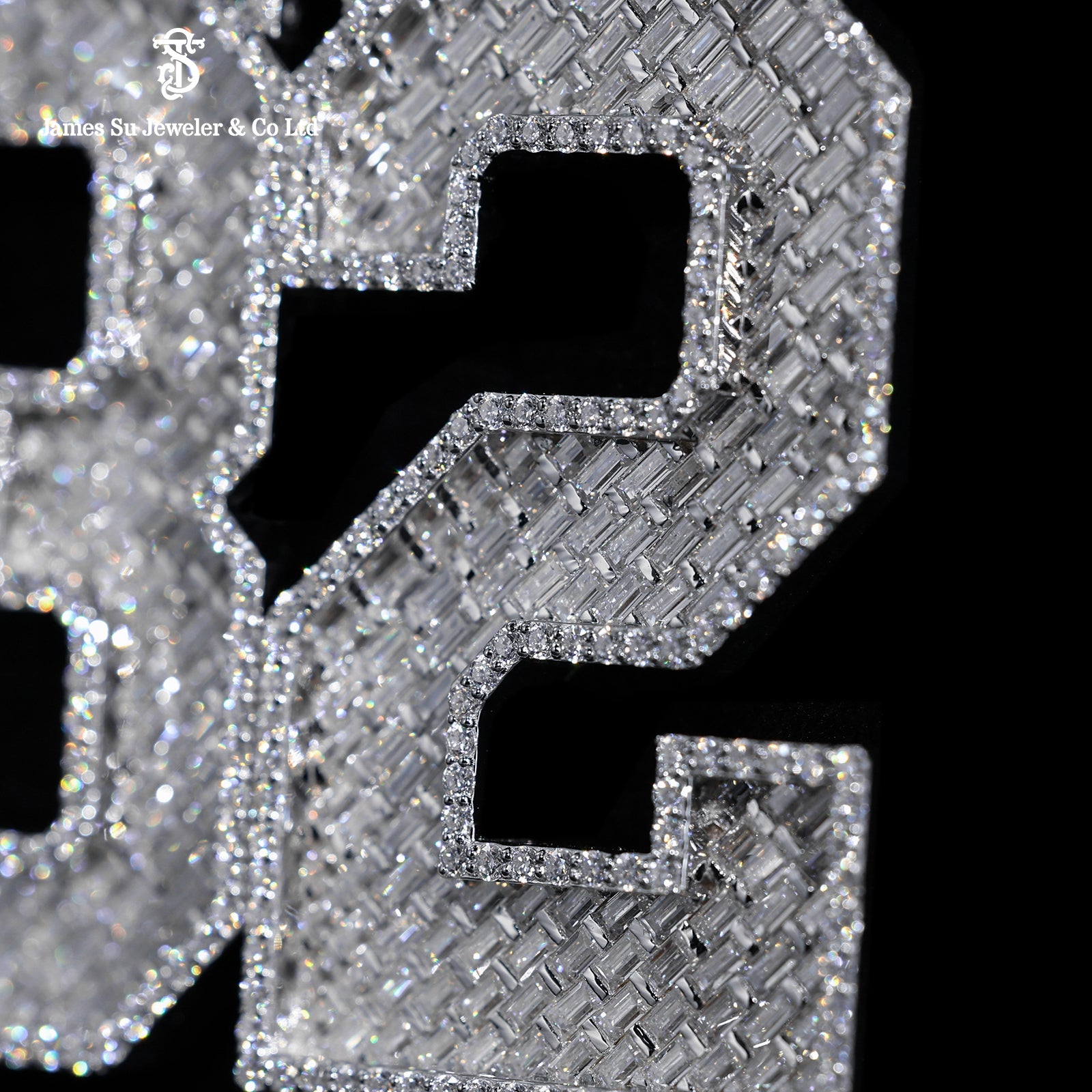 Diamond “32” Number Pendant