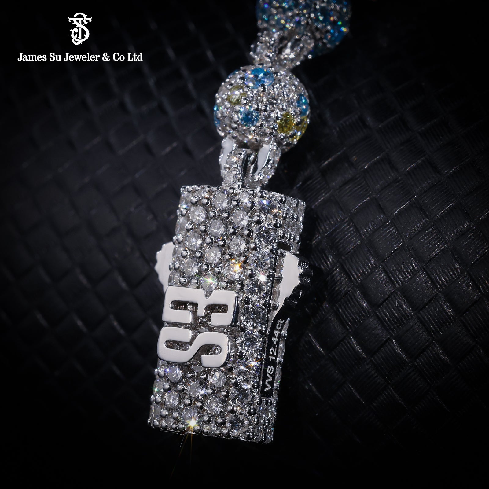 Diamond Beads Bracelet with Custom Name Buckle