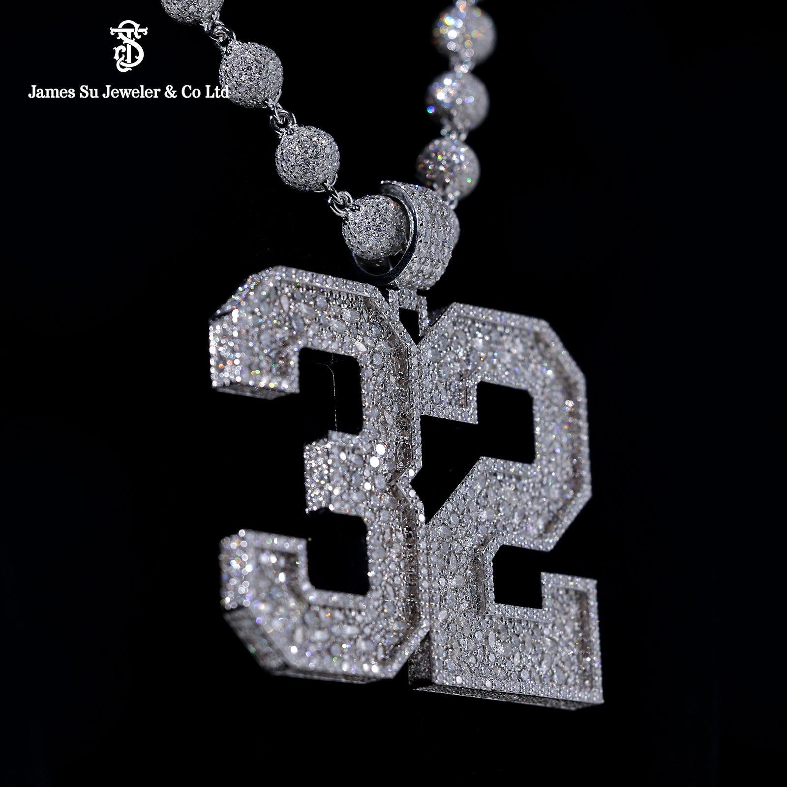 Number 32 Pendant Necklace