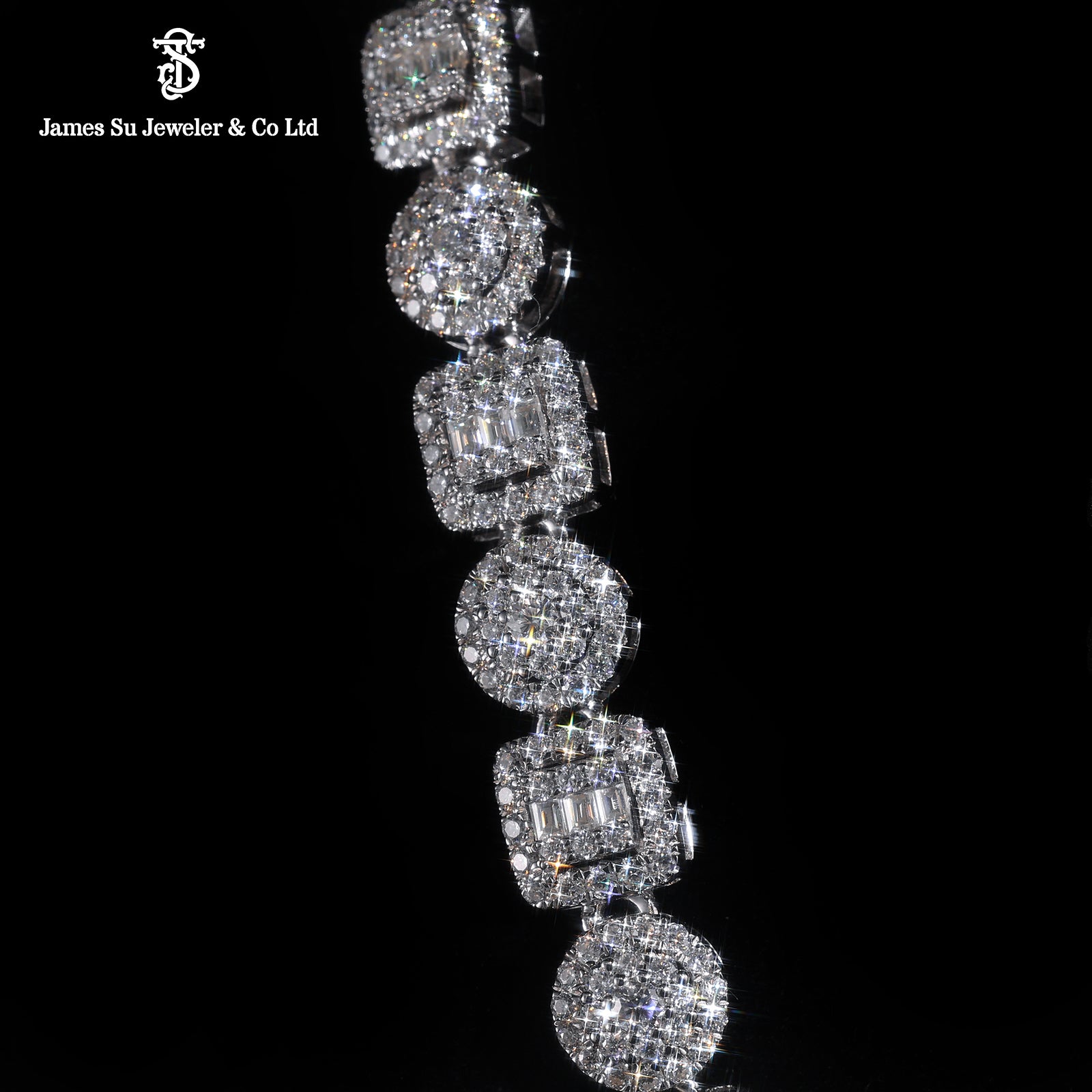 Micro Pave Natural Diamond Tennis Necklace