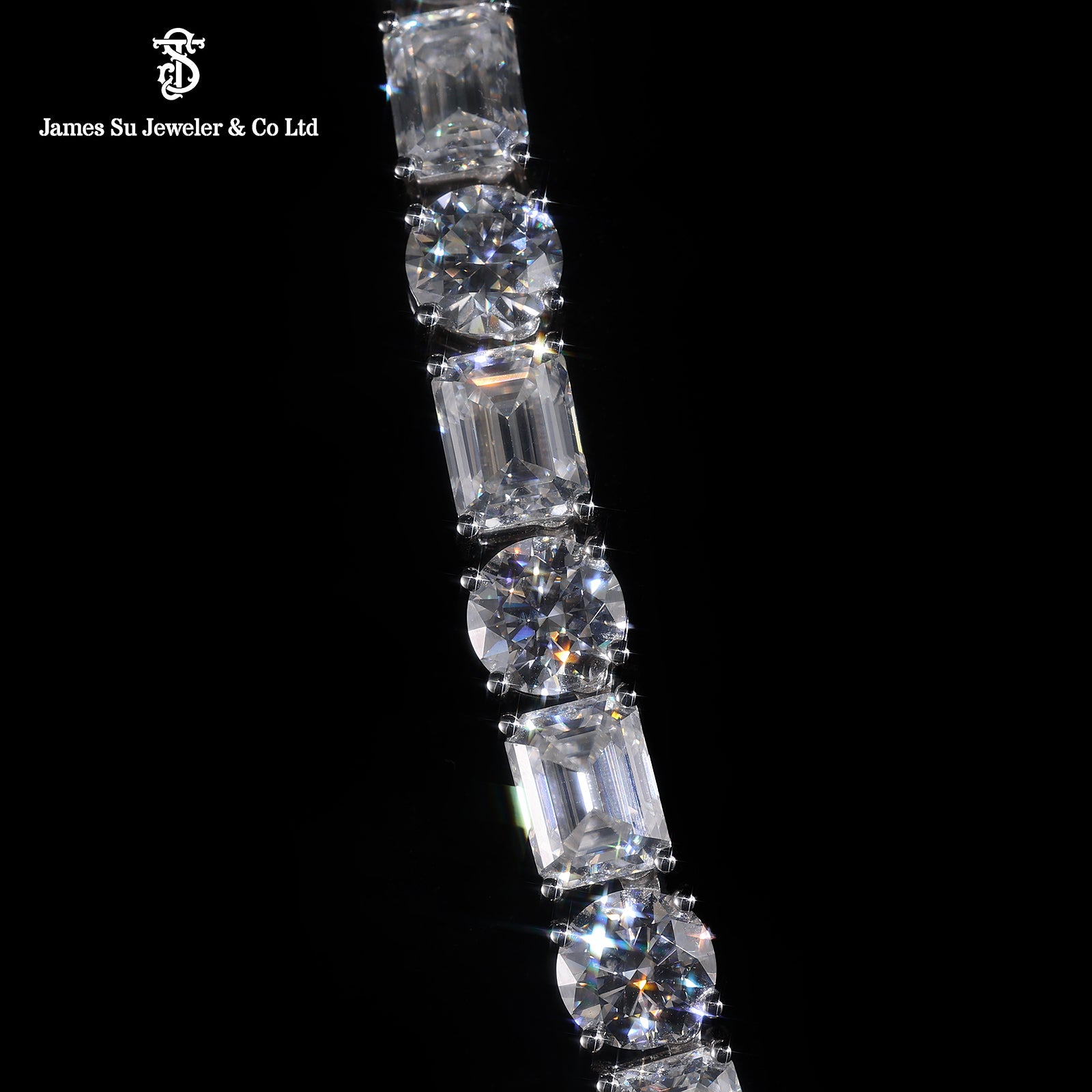 Baguette & Round Diamond Tennis Necklace – Mixed Cut Iced Out Statement Piece