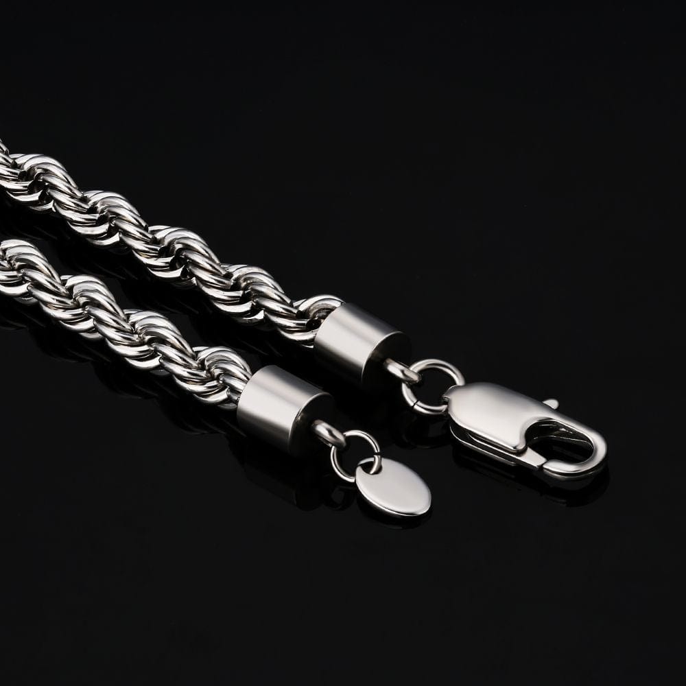 Rope Chain 6mm Stainless steel with 18k gold plating