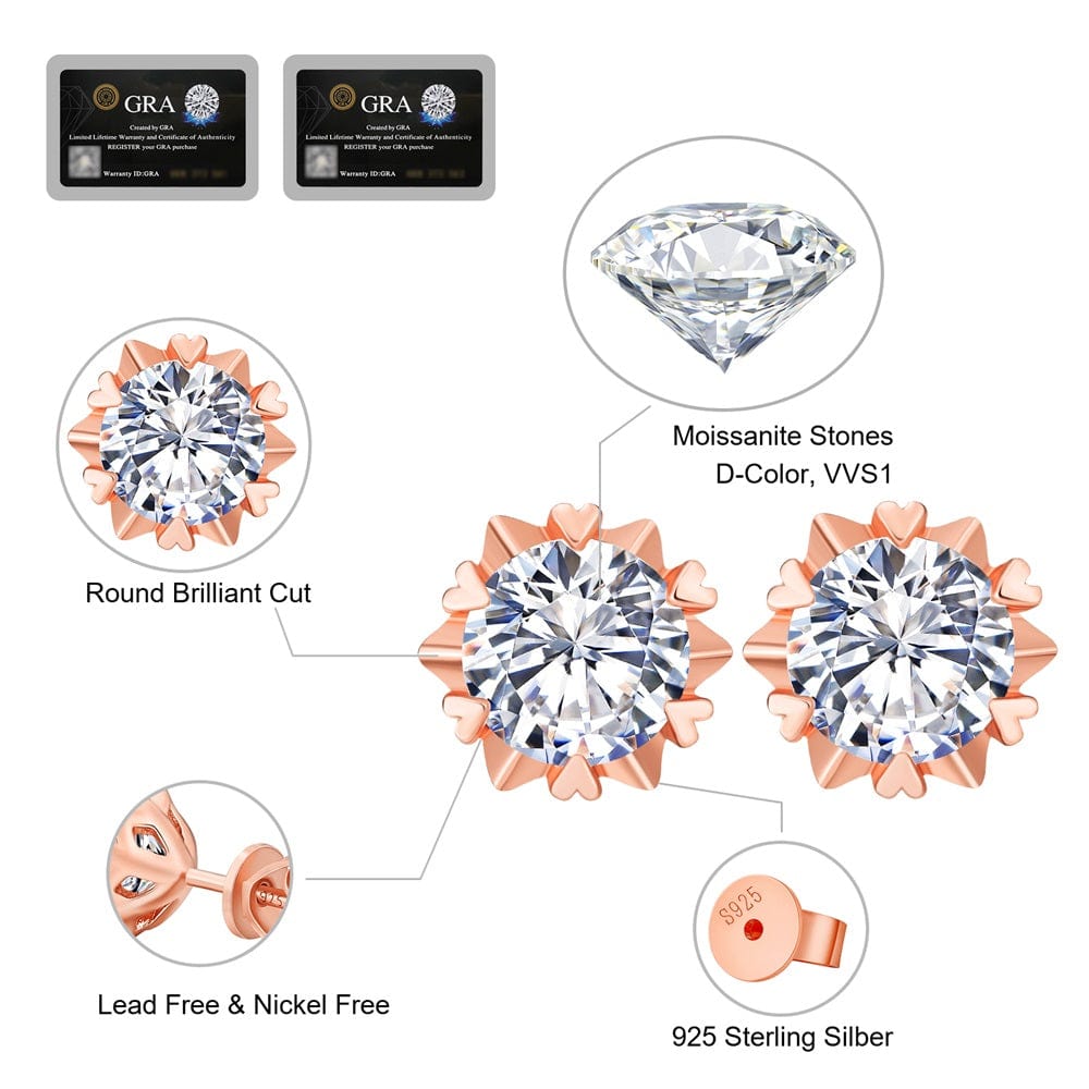 Earrings 1 Carats *2 VVS1 Snowflake