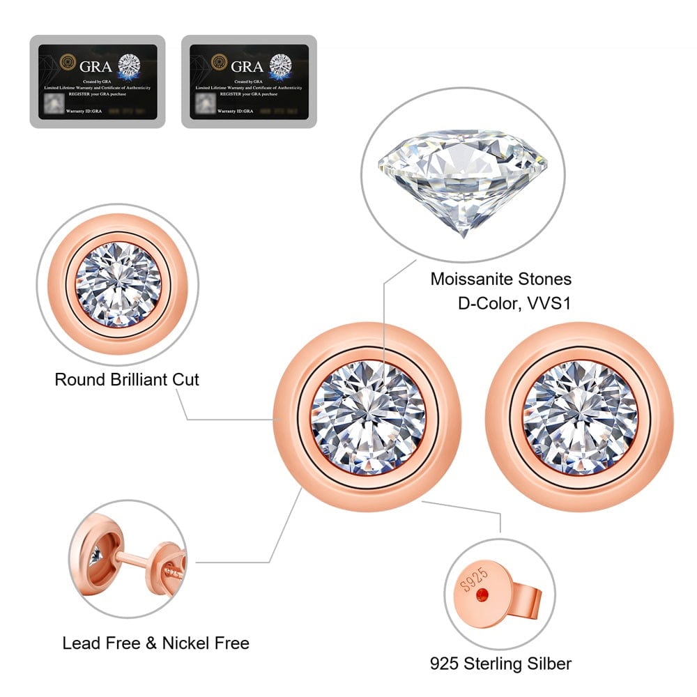 Earrings 0.5 Carats *2 VVS1 Round