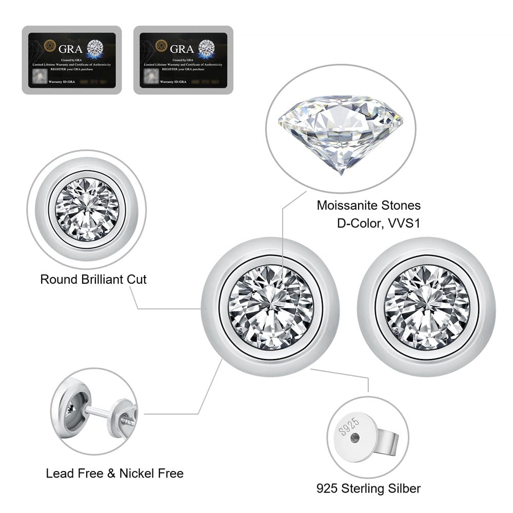 Earrings 0.5 Carats *2 VVS1 Round