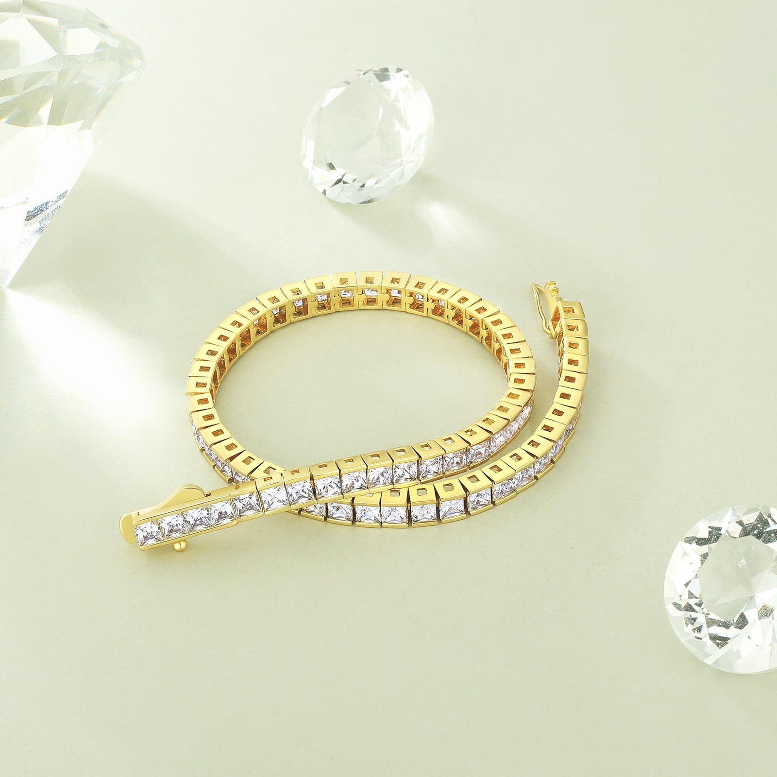 Tennis Bracelet 4mm 14K Gold/White Gold