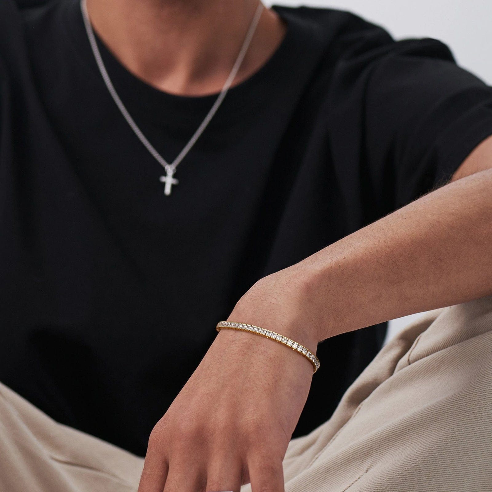 Tennis Bracelet 4mm 14K Gold/White Gold