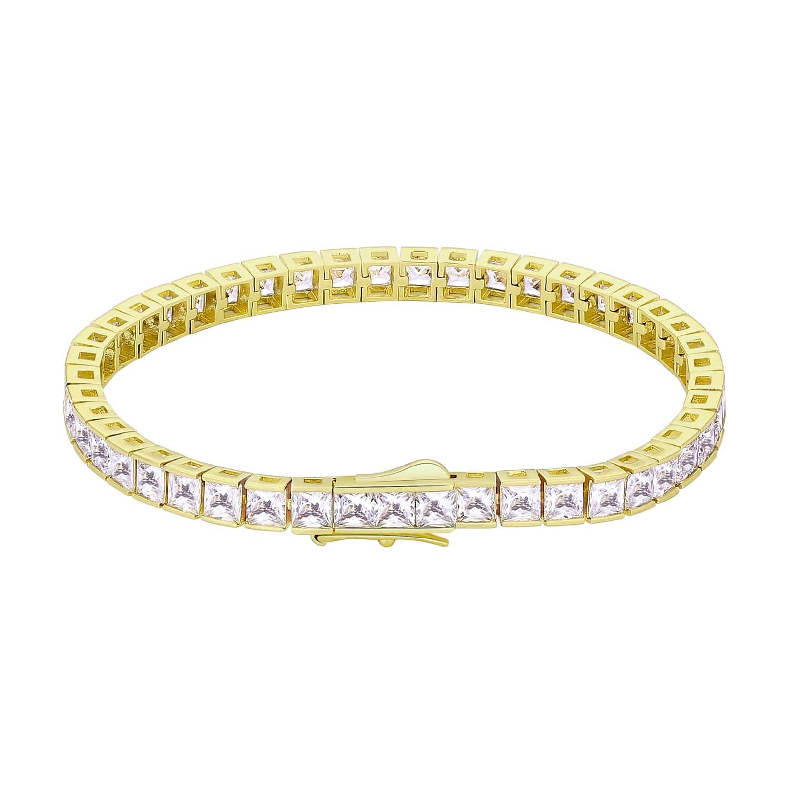 Tennis Bracelet Hip Hop Jewelry 5mm 14K Gold/White Gold