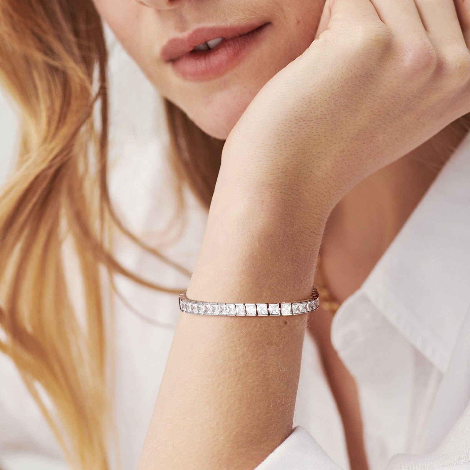 Tennis Bracelet Hip Hop Jewelry 5mm 14K Gold/White Gold