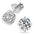 Earrings VVS1 Round 1.0 Carats *2 Excellent