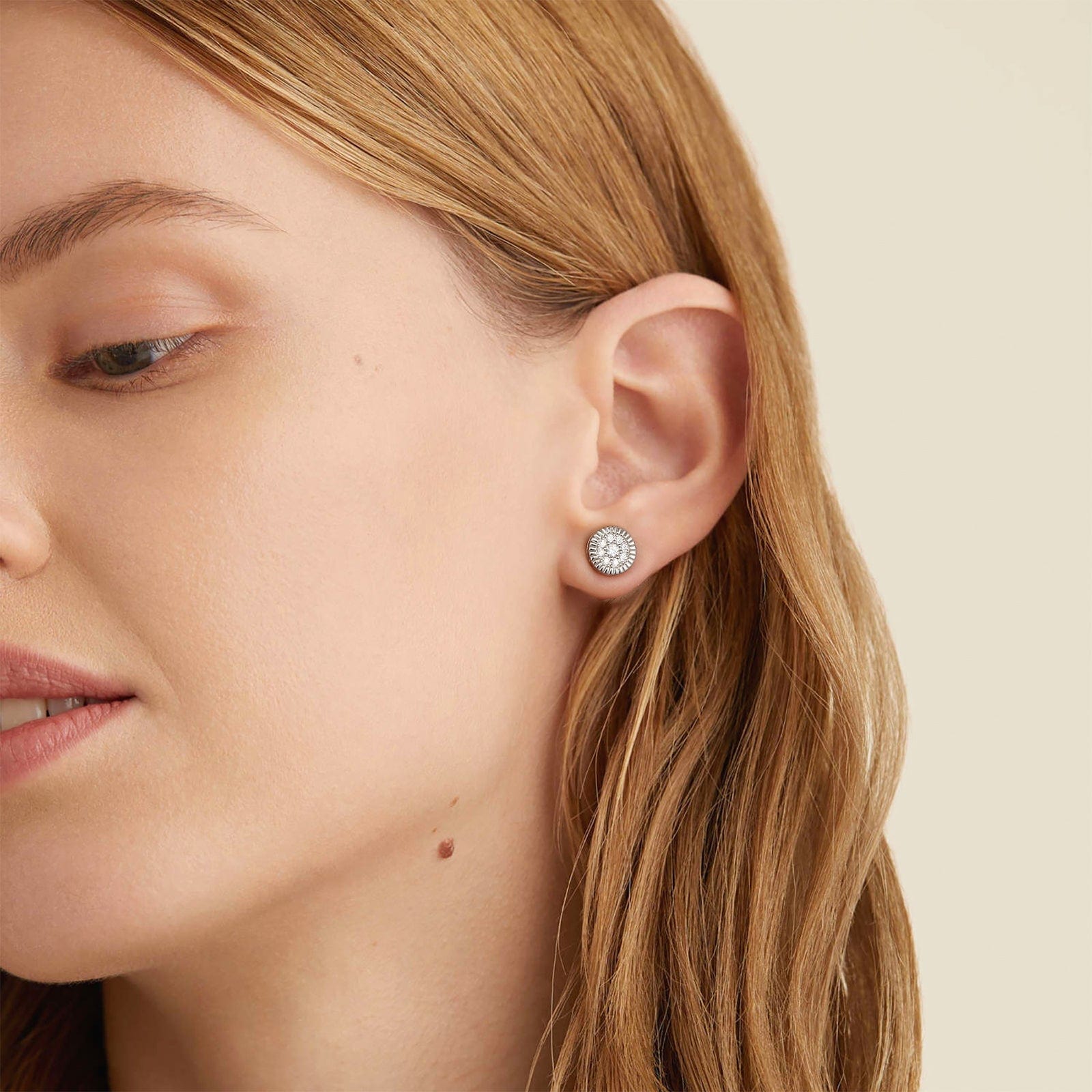 Earrings VVS1 Round 0.5 Carats *2 Excellent