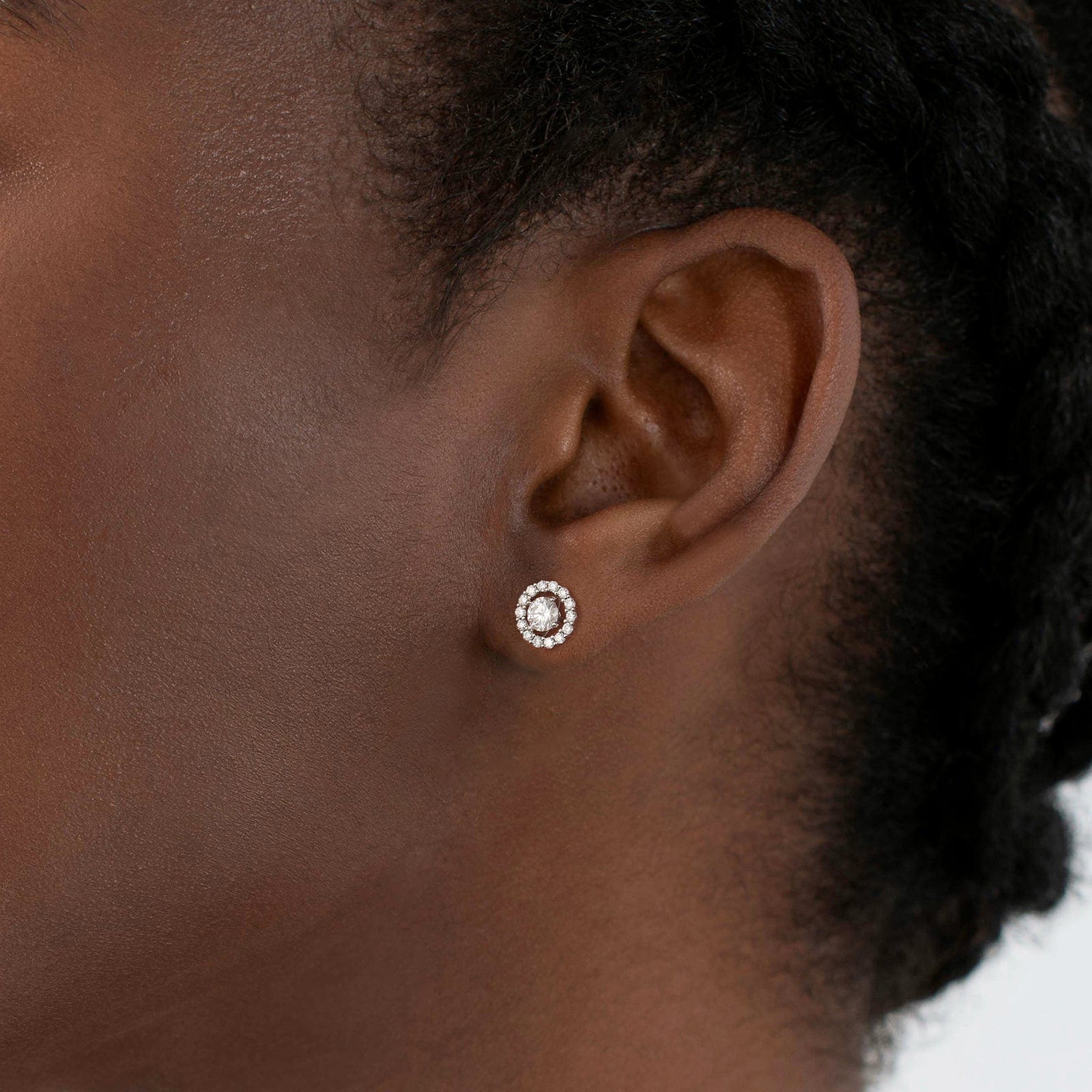 Moissanite Earrings VVS1 Round 0.5 Carats *2 Excellent Cut