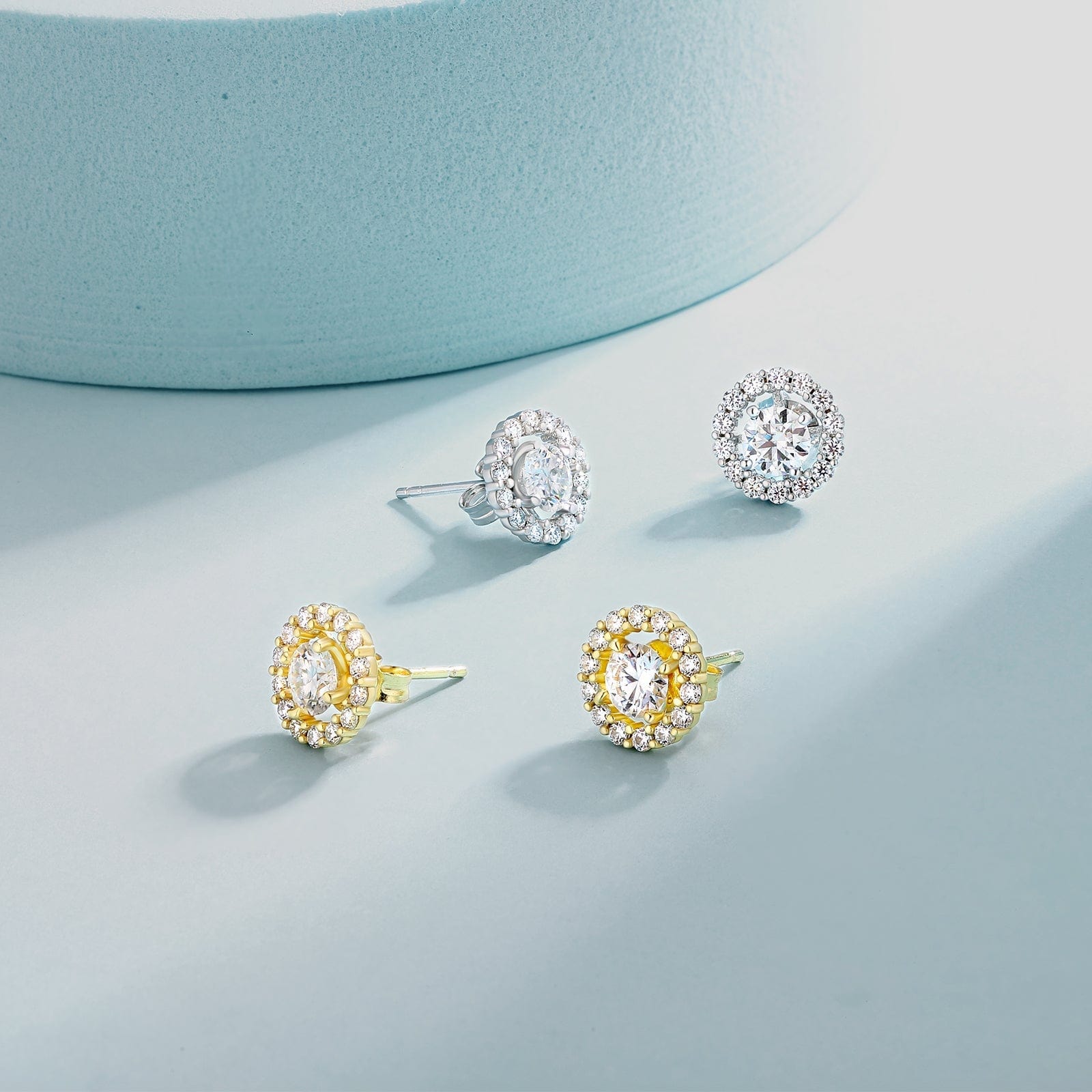 Moissanite Earrings VVS1 Round 0.5 Carats *2 Excellent Cut