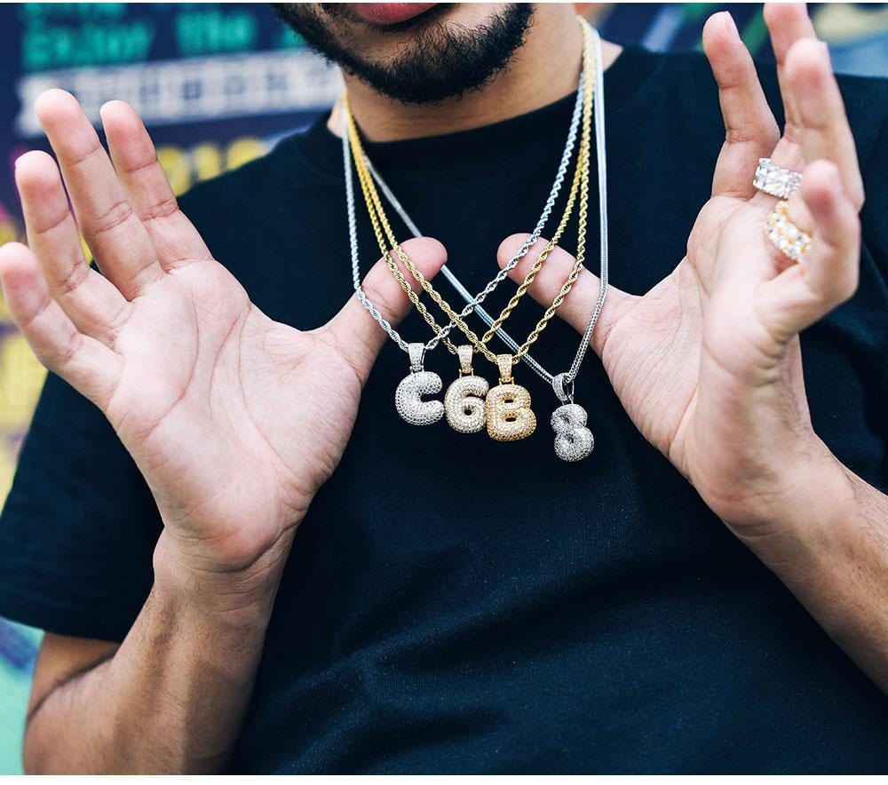 Wholesale Hip Hip Custom Pendants Letter Pendants Alphabet Name Pendant With Fire And Brilliance VVS Moissanite Lab Diamond Custom Design