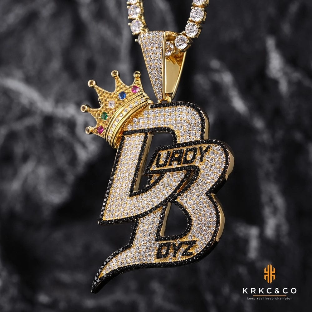 Wholesale Hip Hip Custom Pendants Letter Pendants Alphabet Name Pendant With Fire And Brilliance VVS Moissanite Lab Diamond Custom Design